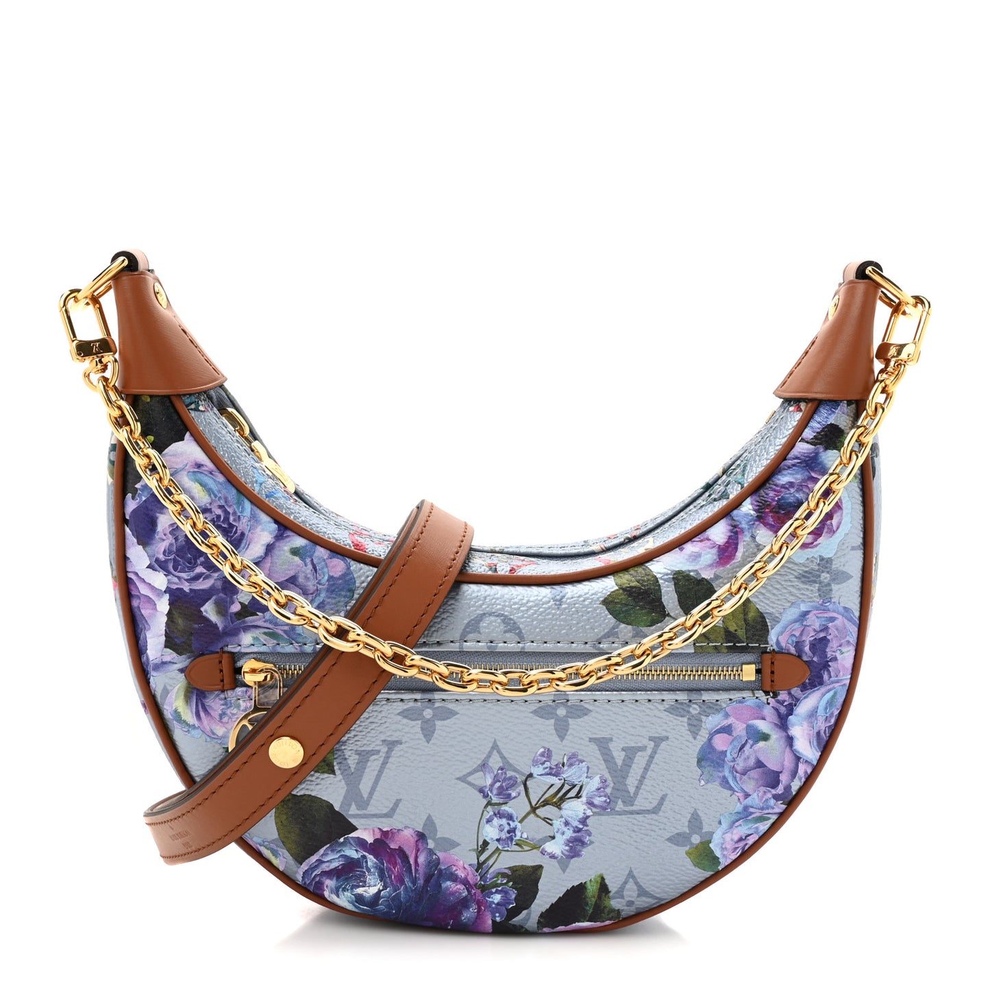 Metallic Monogram LV Garden Loop PM Blue