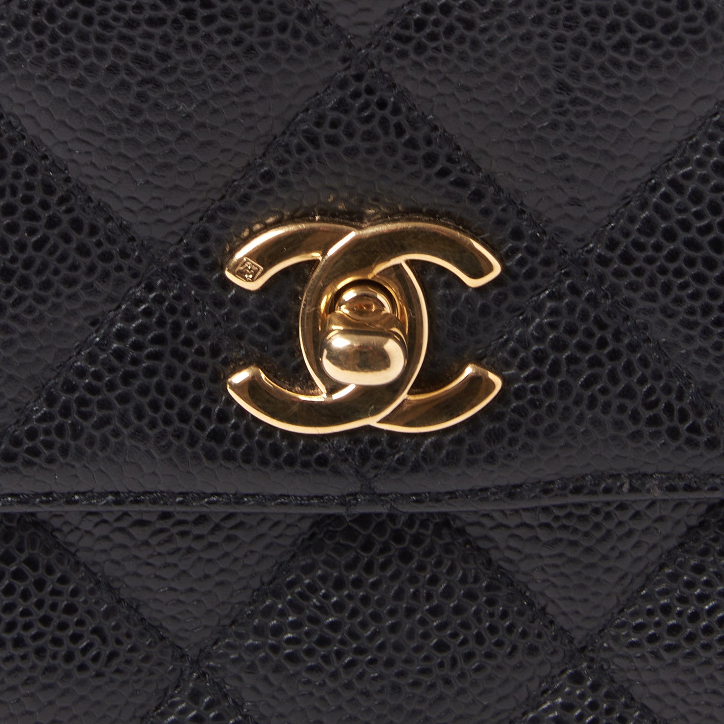 Caviar Quilted Jumbo Kelly Flap Black