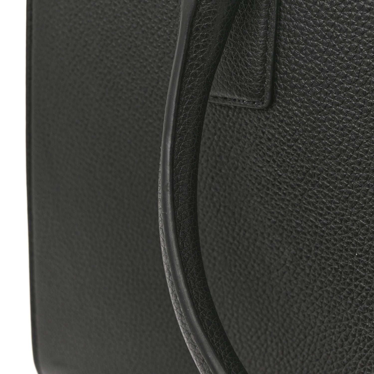 Versace Grained Calfskin Large Virtus Top Handle Shoulder Bag Black 14 of 15