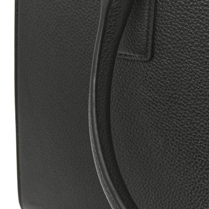 Versace Grained Calfskin Large Virtus Top Handle Shoulder Bag Black 14 of 15