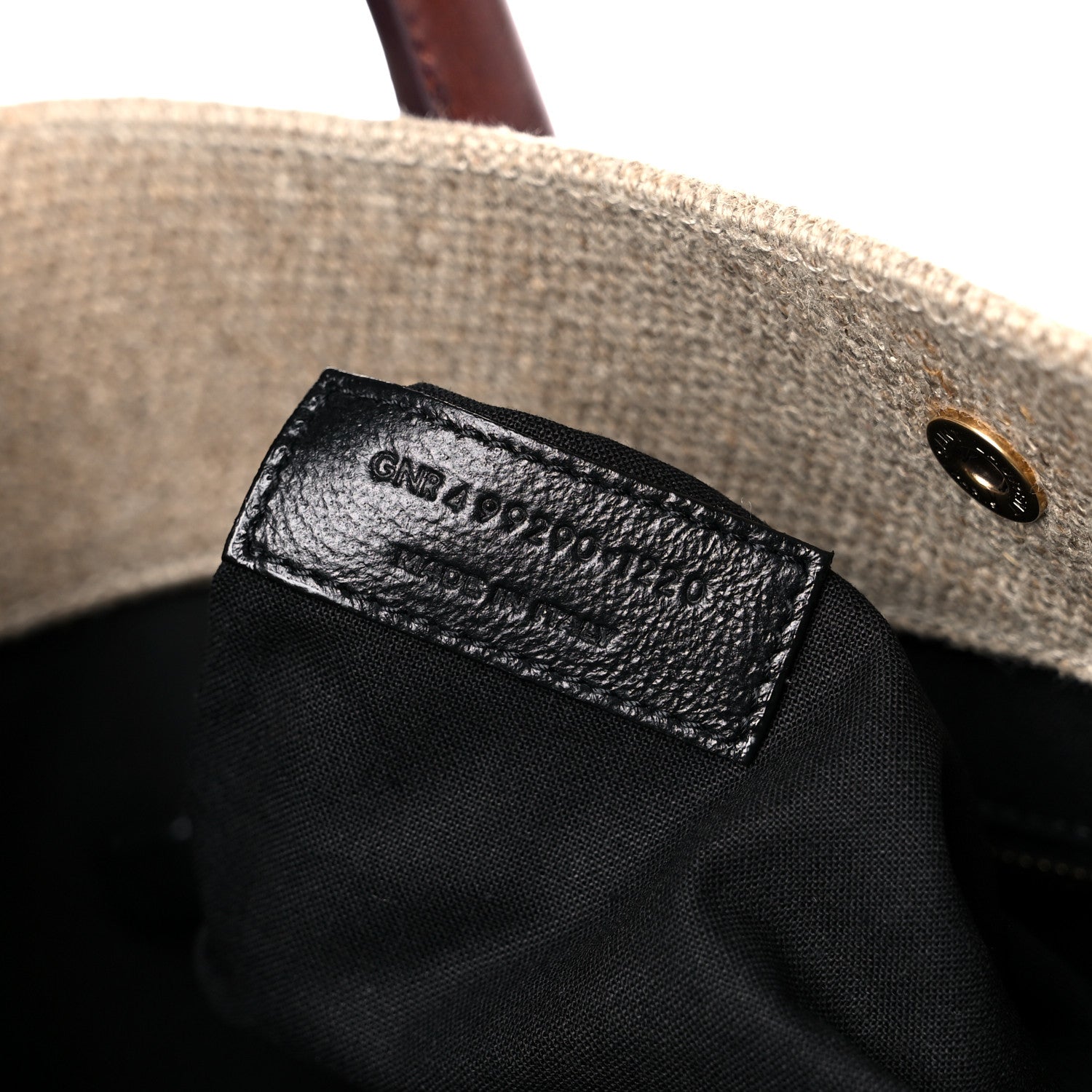 Saint Laurent Linen Calfskin Rive Gauche Tote Natural 7 of 16