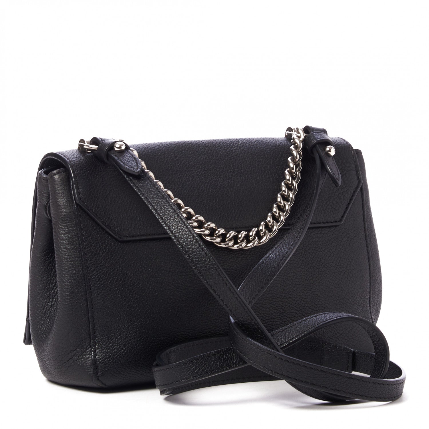 Louis Vuitton Calfskin Lockme II Chain Bag BB Black 3 of 8
