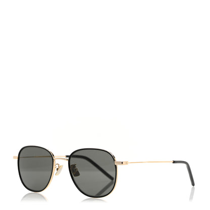 Saint Laurent Metal Aviator Sunglasses Gold Black 1 of 7