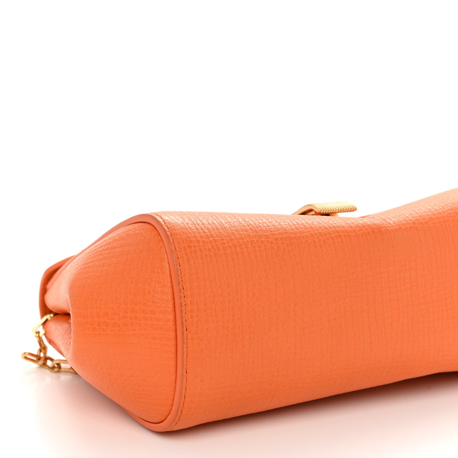 Bottega Veneta Textured Calfskin The Mini Angle Shoulder Bag Light Orange 8 of 10