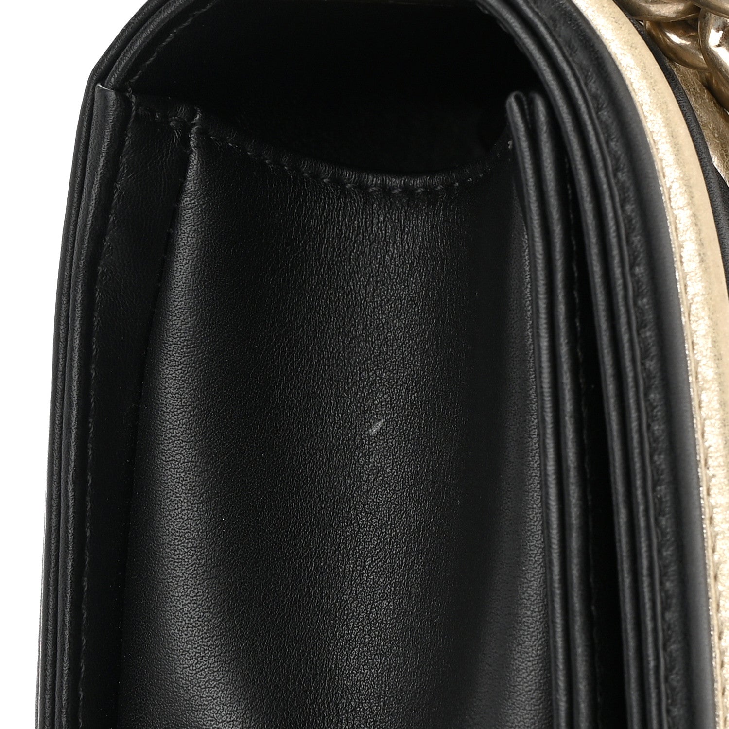 Chanel Metallic Calfskin Pleated Small Boy In Rome Flap Black Gold 16 of 16