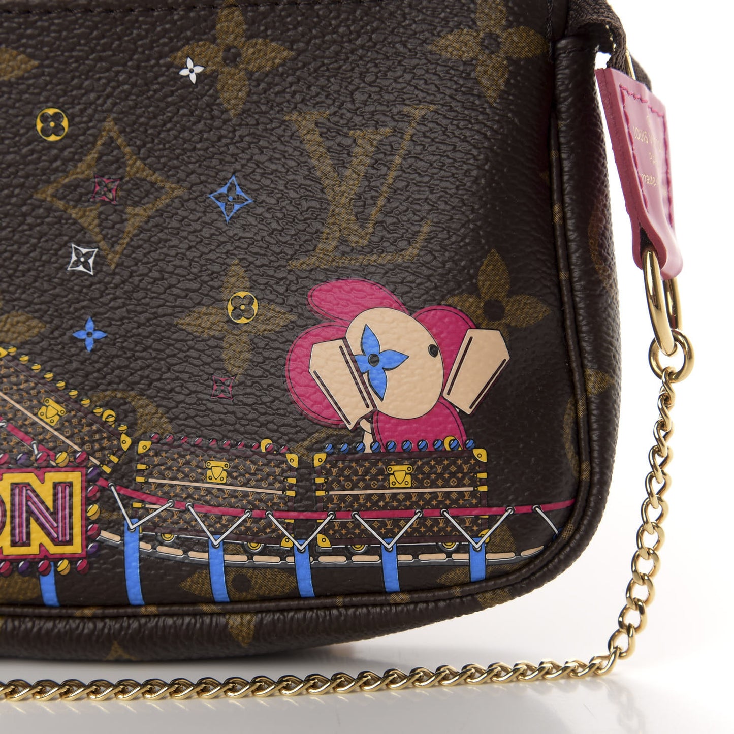 Monogram 2020 Christmas Animation Roller Coaster Mini Pochette Accessories Pivoine