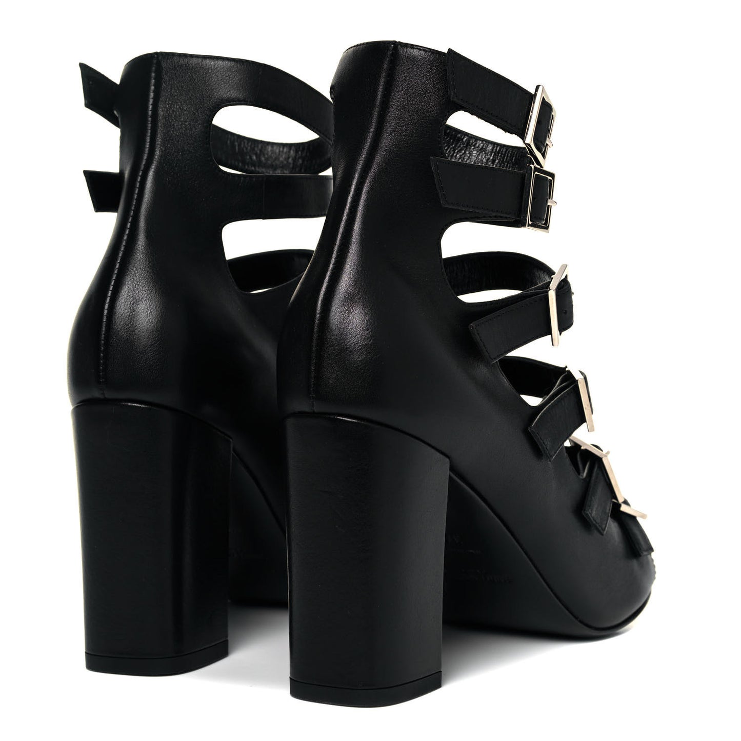 Calfskin Babies 90 Multi Strap Sandal 37 Black