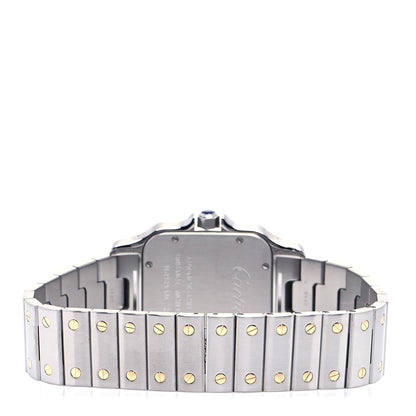 Cartier Stainless Steel 18K Yellow Gold 32mm Santos De Cartier Galbee Automatic Watch 3 of 4