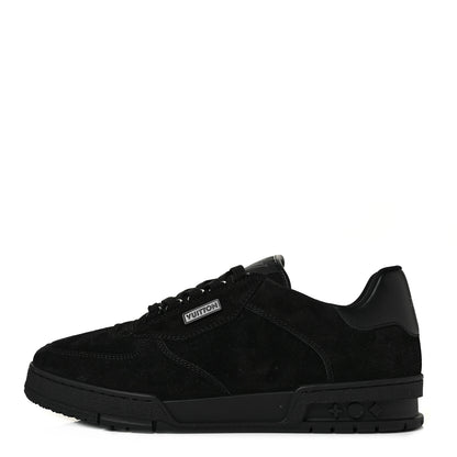 Louis Vuitton Suede Mens LV Trainer Sneakers 9 Black 1 of 8