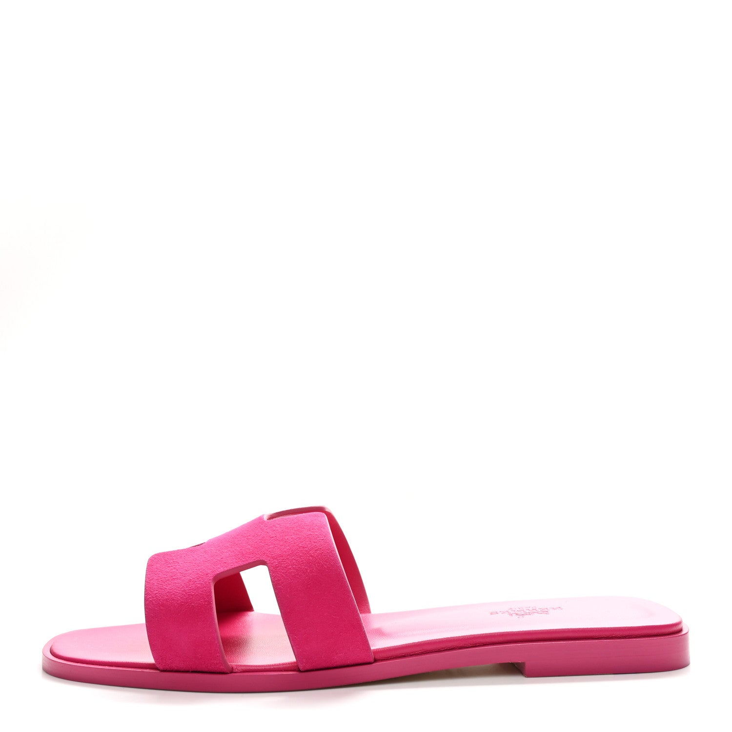 Hermes Suede Goatskin Oran Sandals 39 Rose Pop 1 of 9