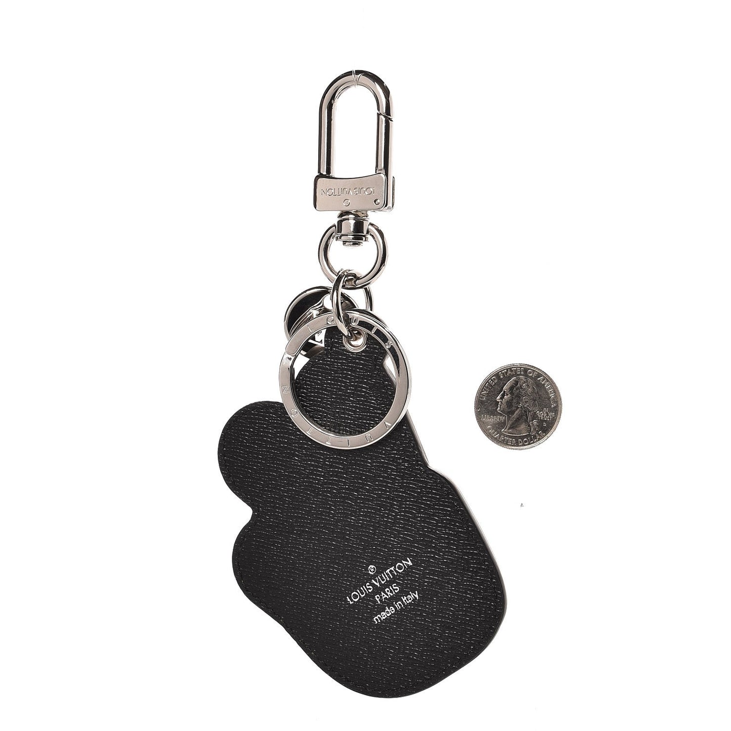 Calfskin Peace Out Bag Charm Key Holder