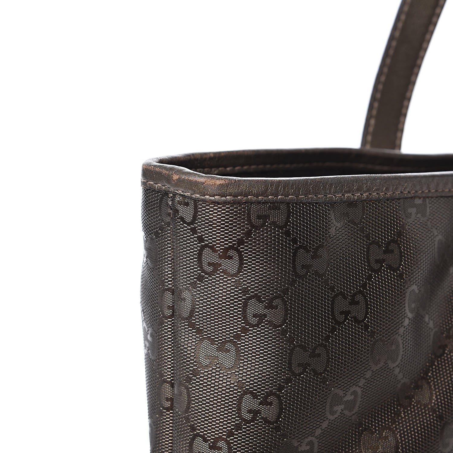 Gucci Imprime Monogram Medium Zippered Shopping Tote Pewter 12 of 16