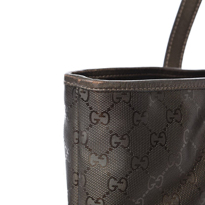 Gucci Imprime Monogram Medium Zippered Shopping Tote Pewter 12 of 16