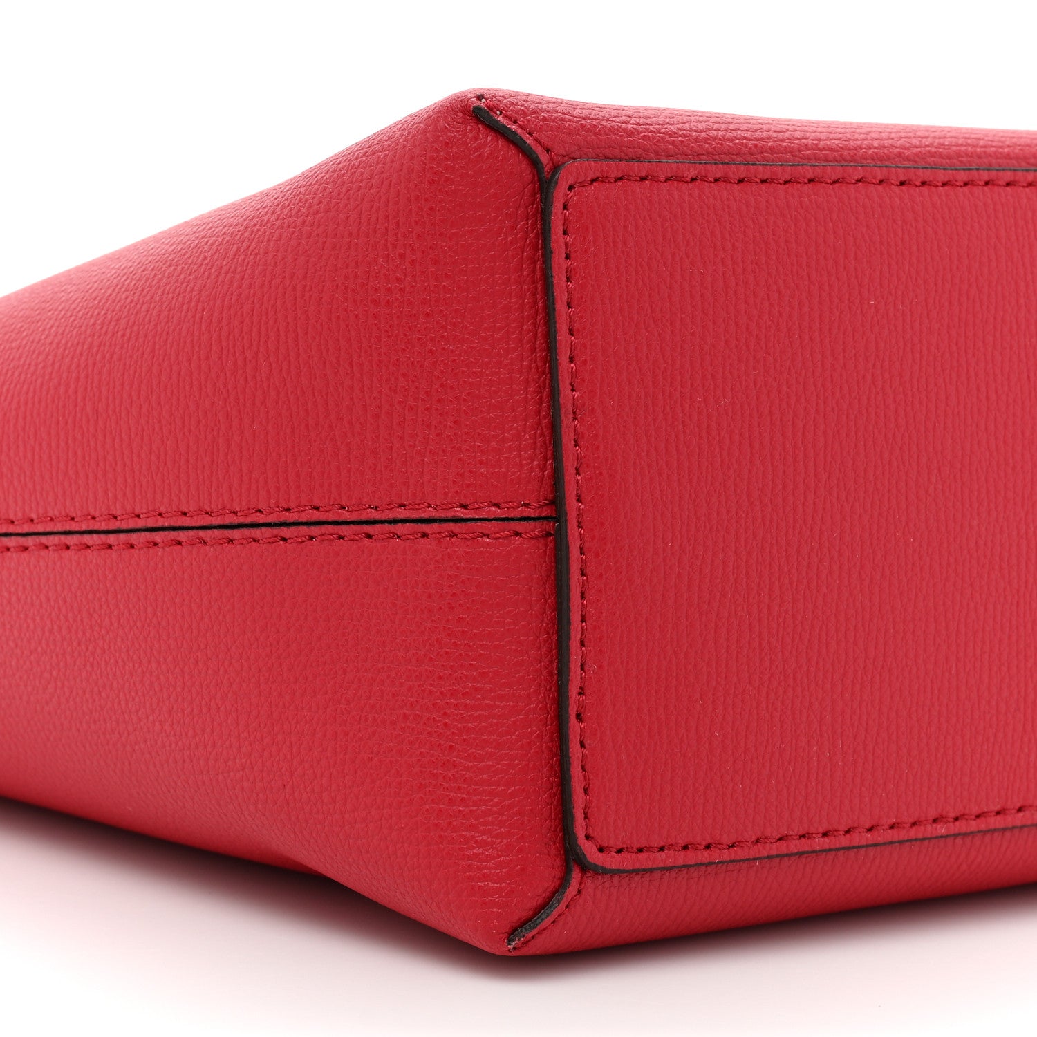 Burberry Grainy Calfskin Haymarket Check Medium Reversible Tote Red 13 of 20