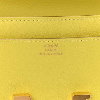Hermes Evercolor Constance Wallet To Go Lime 6 of 12