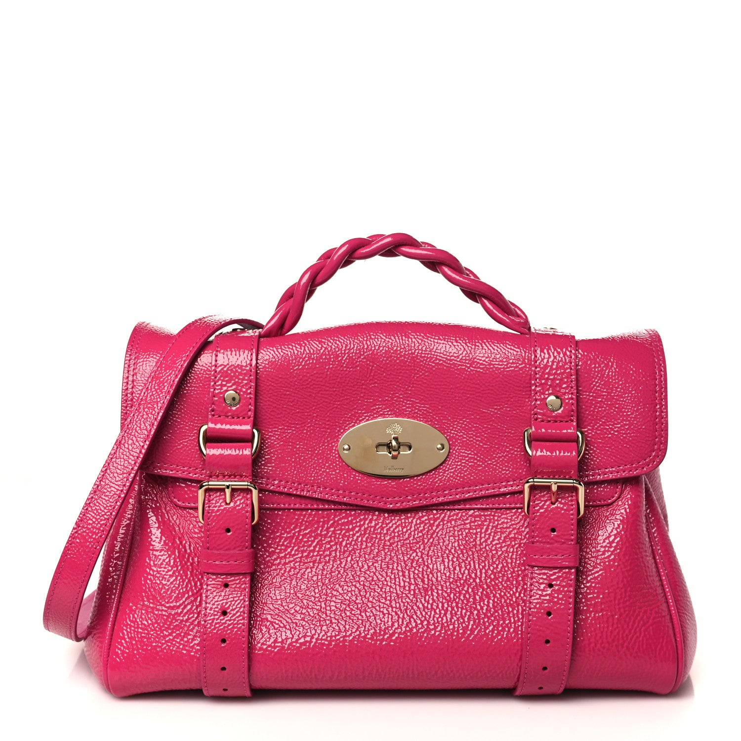 Mulberry Spongy Patent Small Alexa Pink 1 of 8