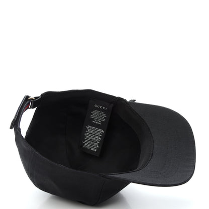 Gucci Canvas Embroidered New Baseball Hat XL Black 6 of 7