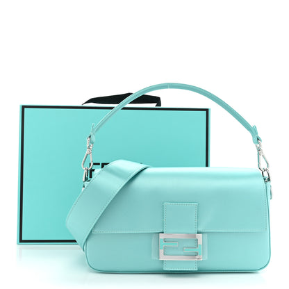 Fendi X TIFFANY Satin Nappa Silver Baguette Blue Tiffany Silver 11 of 11