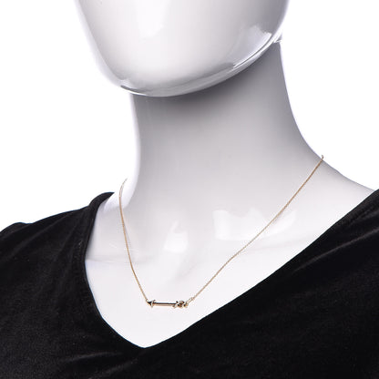 Tiffany 18K Rose Gold Small Paloma's Graffiti Arrow Pendant Necklace 2 of 8