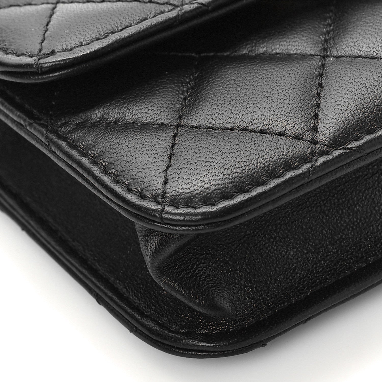 Chanel Lambskin Quilted Pearl Crush Clutch With Chain Black 8 of 10