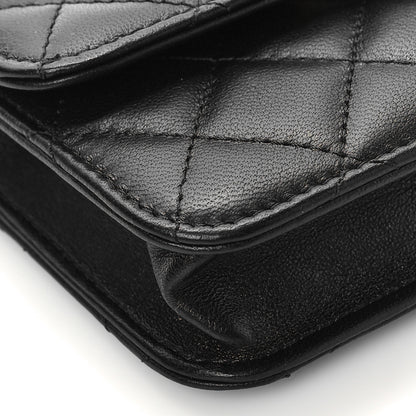 Chanel Lambskin Quilted Pearl Crush Clutch With Chain Black 8 of 10