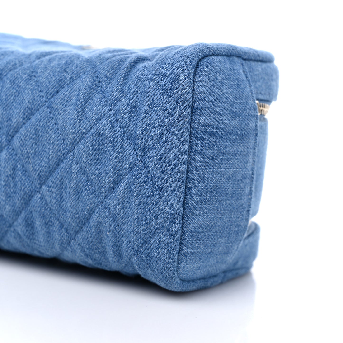 Denim Quilted Toiletry Case Blue