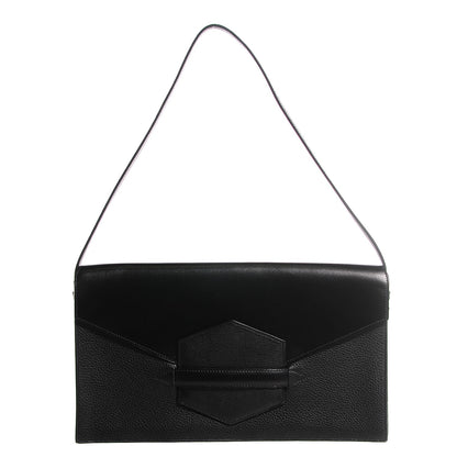 Hermes Box Calf Taurillon Clemence Faco Clutch Black 1 of 14