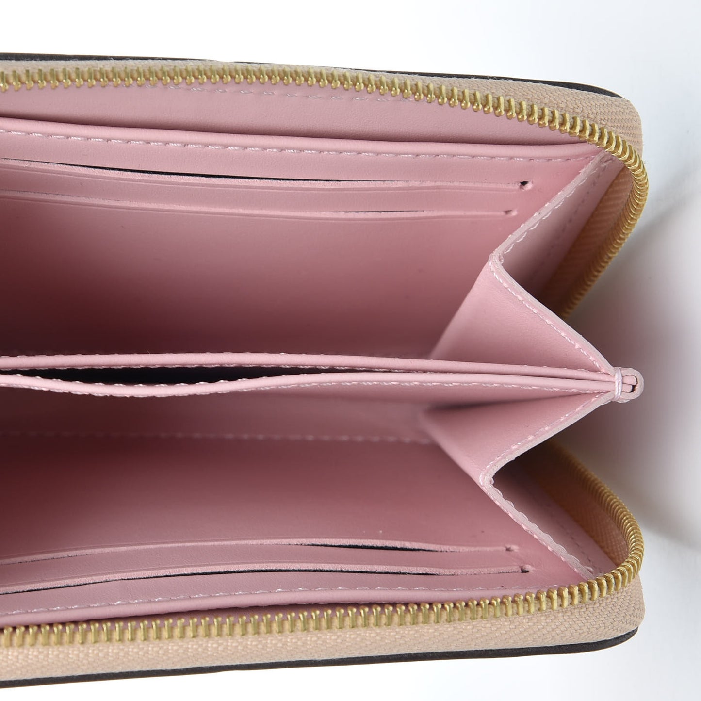 Vernis Rayures Zippy Coin Purse Dune