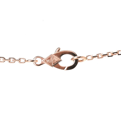 Van Cleef & Arpels 18K Rose Gold Diamond Rhodonite Vintage Alhambra Pendant Necklace 4 of 7