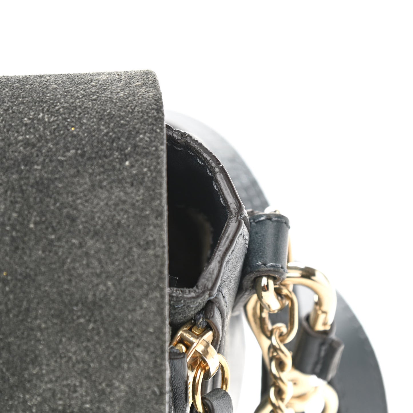 Suede Calfskin Medium Faye Backpack Silver Blue