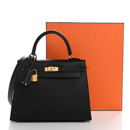 Hermes Epsom Kelly Sellier 25 Black 11 of 11