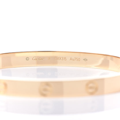 Cartier 18K Yellow Gold LOVE Bracelet 18 5 of 7