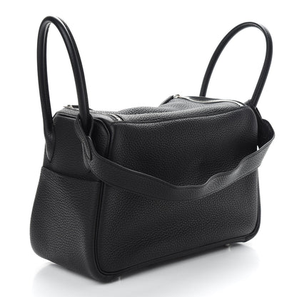 Hermes Taurillon Clemence Lindy 26 Black 2 of 8