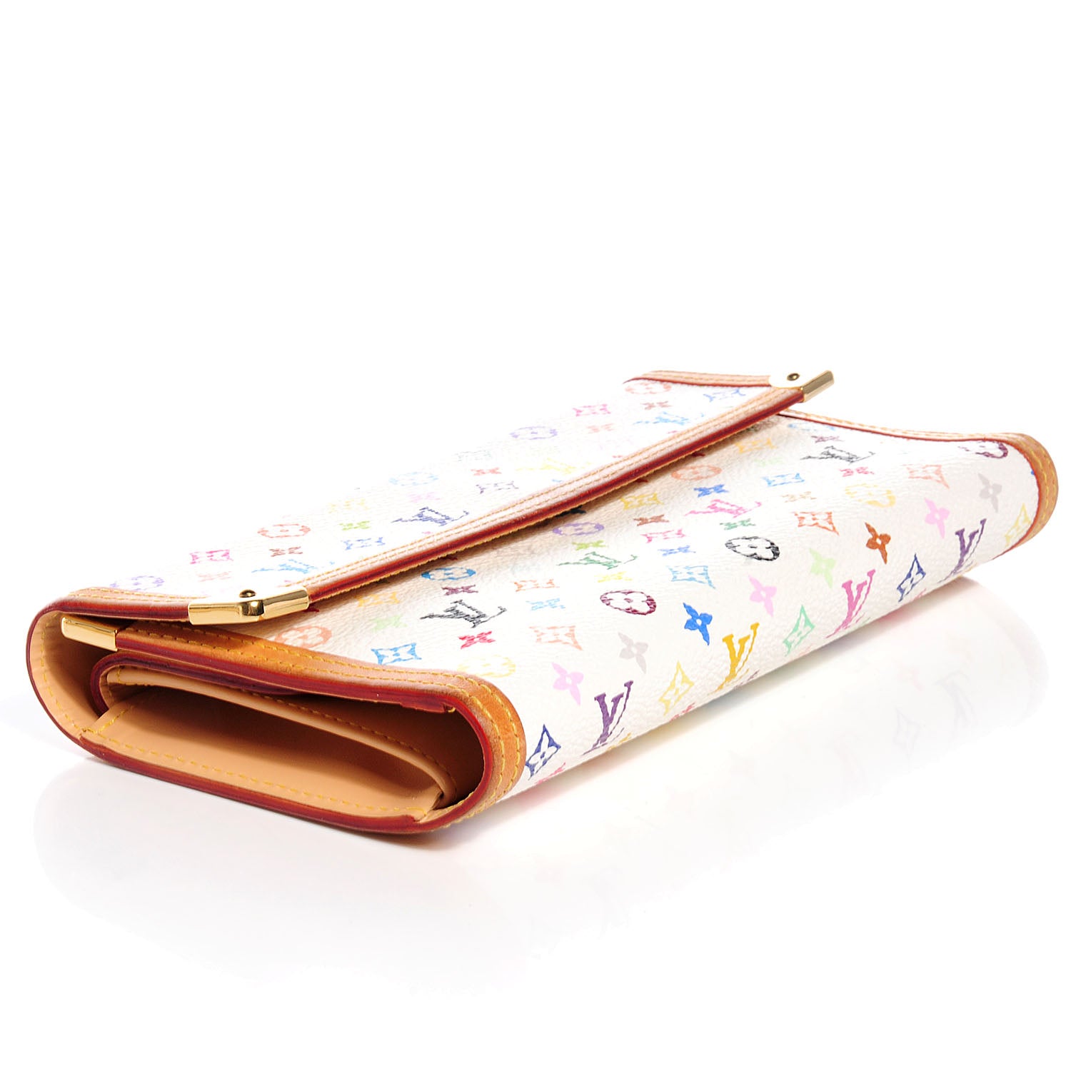 Louis Vuitton Monogram Multicolor Porte Tresor International Wallet White 4 of 9