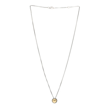 David Yurman Sterling Silver 18K Yellow Gold 8mm Petite Chatelaine Pendant Necklace 3 of 4