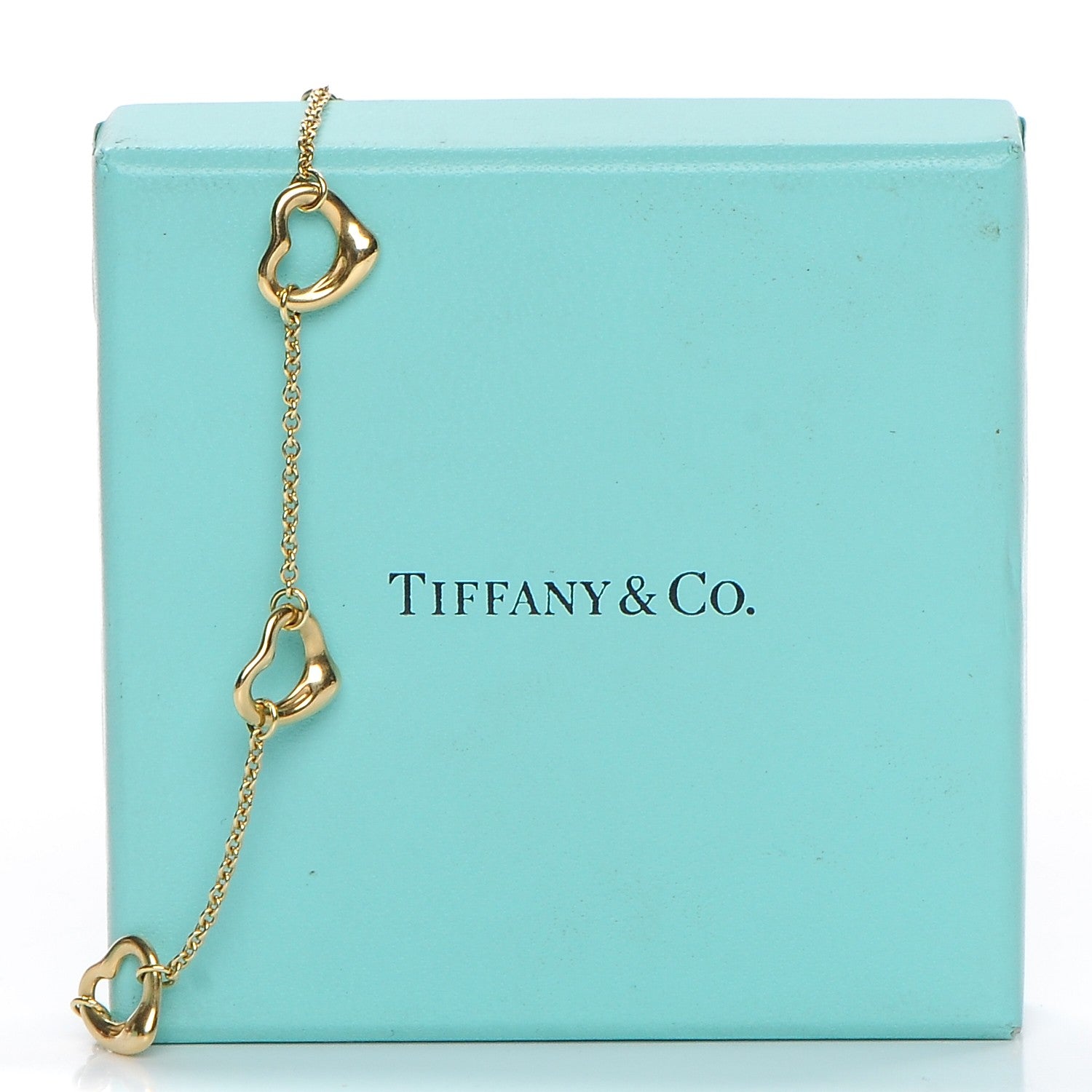 Tiffany 18K Yellow Gold Elsa Peretti Open Heart Bracelet 7 of 7