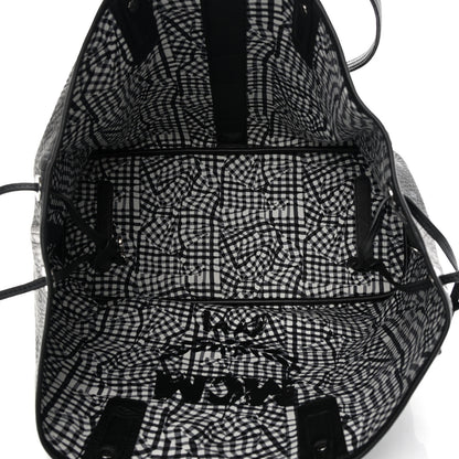 MCM Visetos Large Liz Reversible Shopper Tote Black 8 of 13