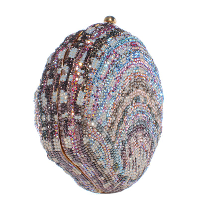 Judith Leiber Crystal Venus Clamshell Minaudiere Clutch Gold 3 of 8