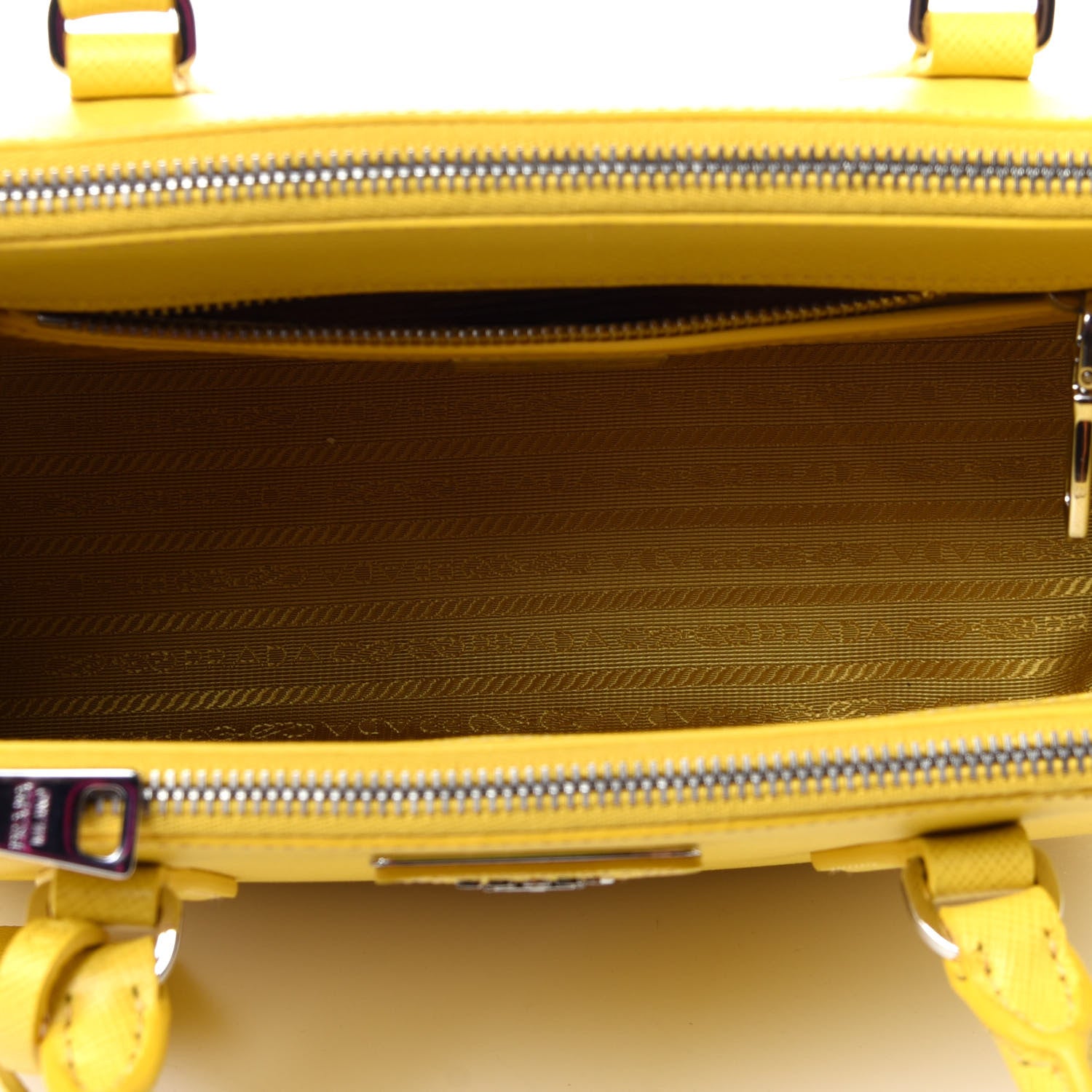 Prada Saffiano Small Galleria Double Zip Tote Soleil 9 of 20
