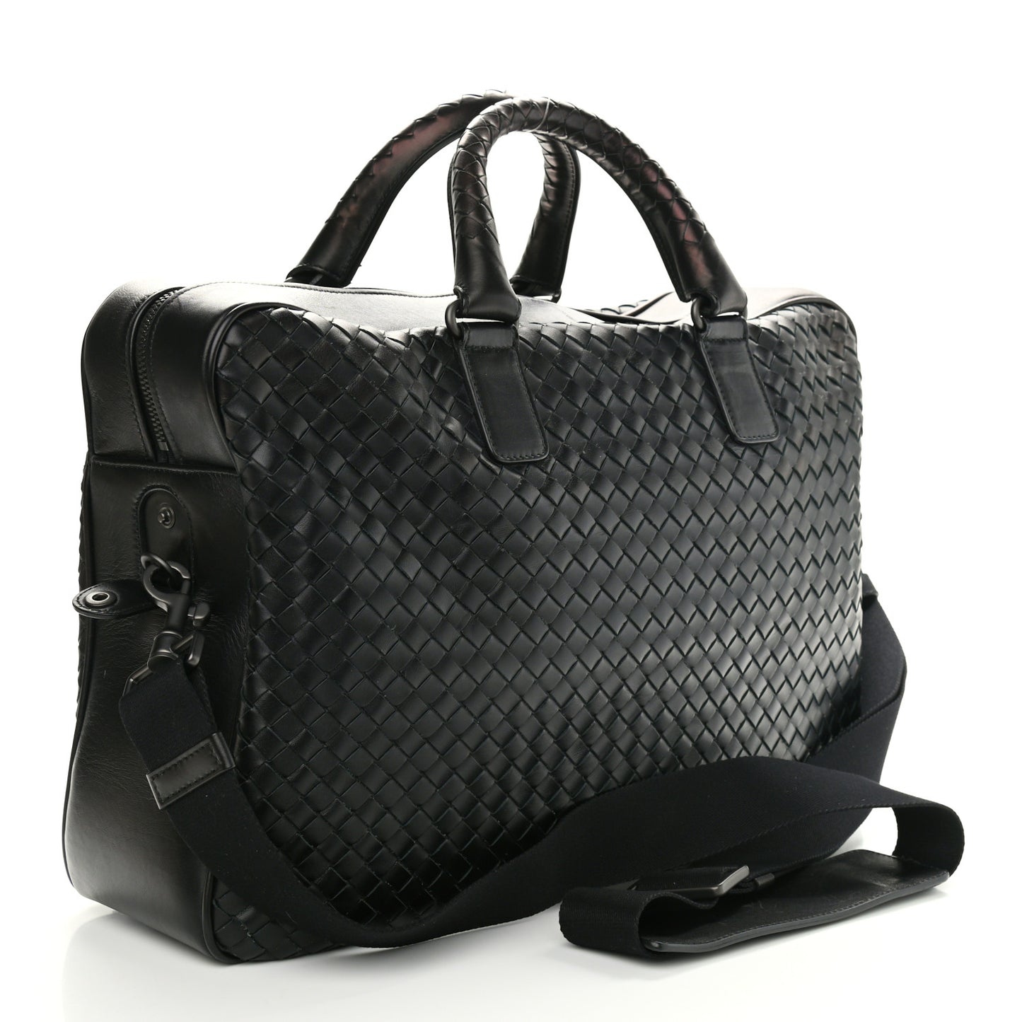 Nappa Intrecciato Briefcase Black