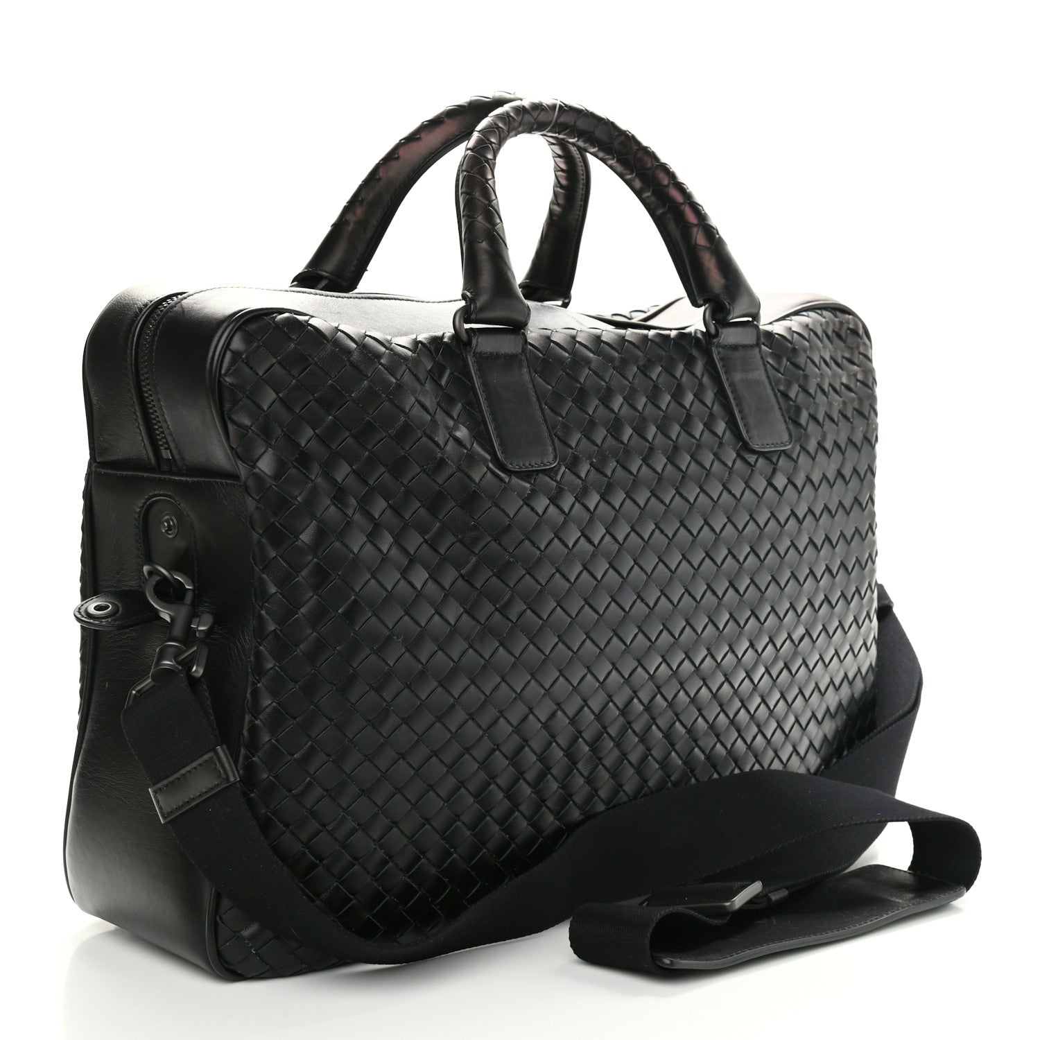 Bottega Veneta Nappa Intrecciato Briefcase Black 2 of 7