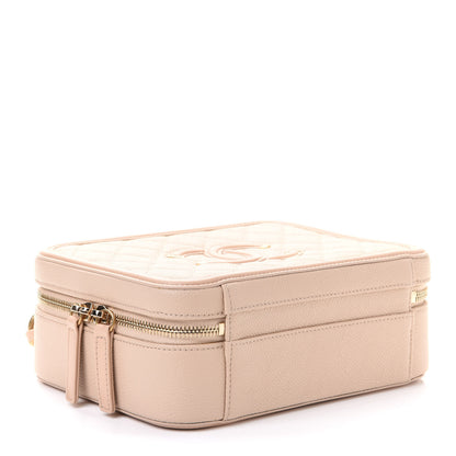 Chanel Caviar Quilted Medium CC Filigree Vanity Case Beige 4 of 10