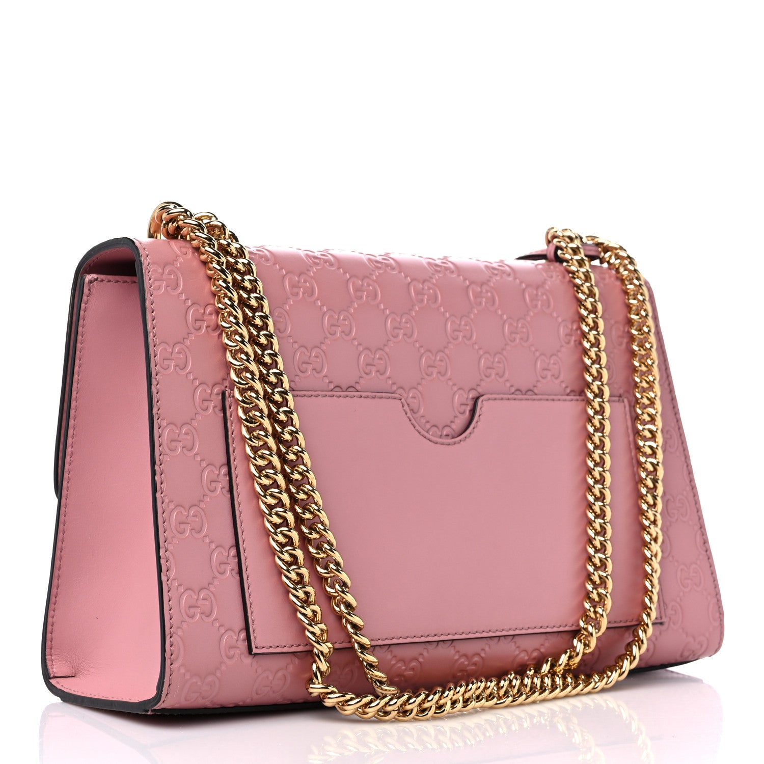 Gucci Guccissima Signature Medium Padlock Shoulder Bag Rose Baby Candy 3 of 10