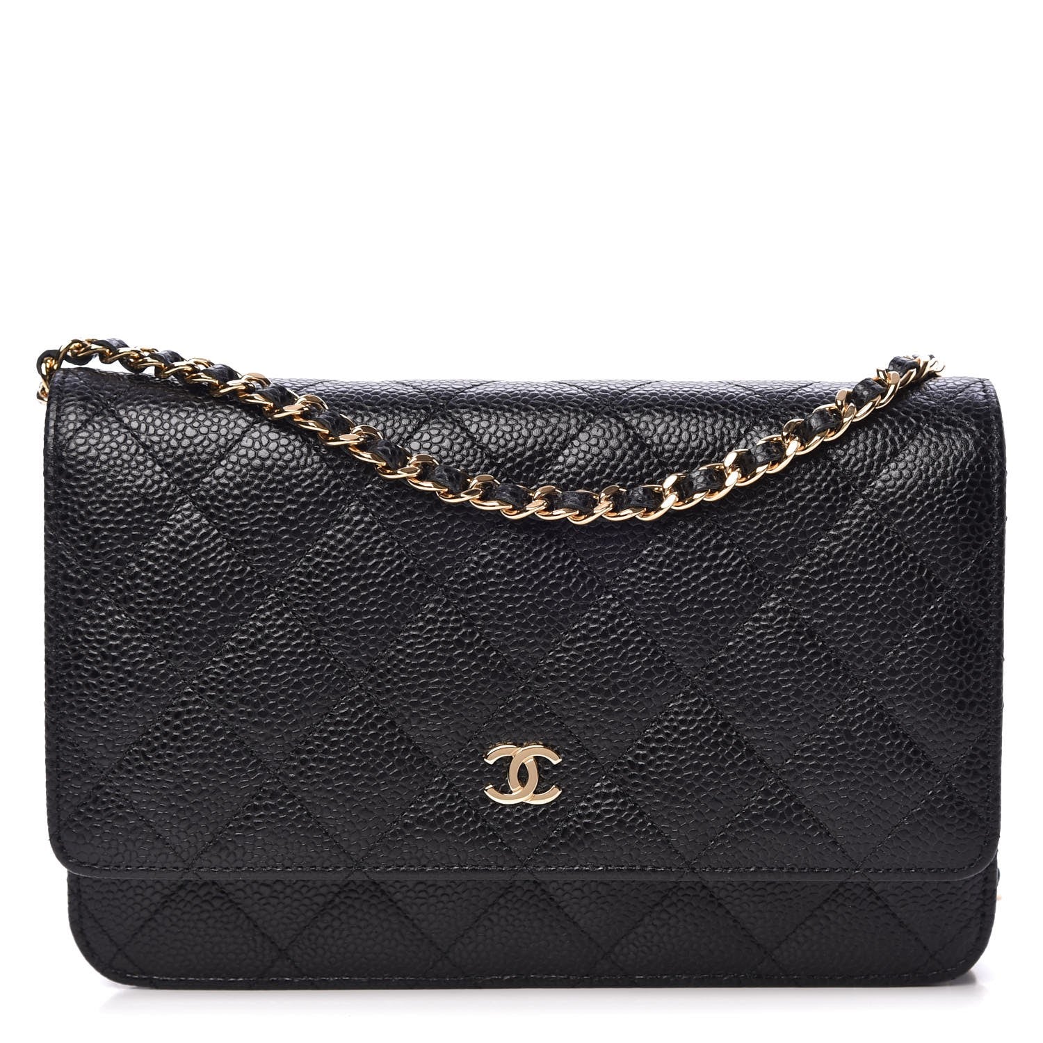 Chanel Caviar Quilted Wallet On Chain WOC Black 1 of 8