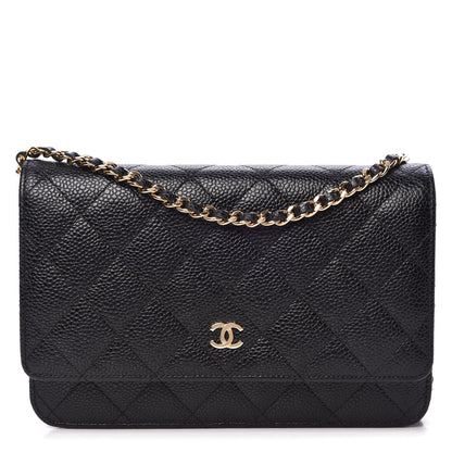 Chanel Caviar Quilted Wallet On Chain WOC Black 1 of 8