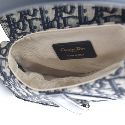 Christian Dior Oblique Mini Saddle Bag Blue 8 of 11