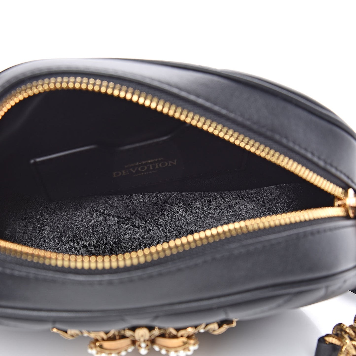 Smooth Calfskin Mini Devotion Camera Bag Black