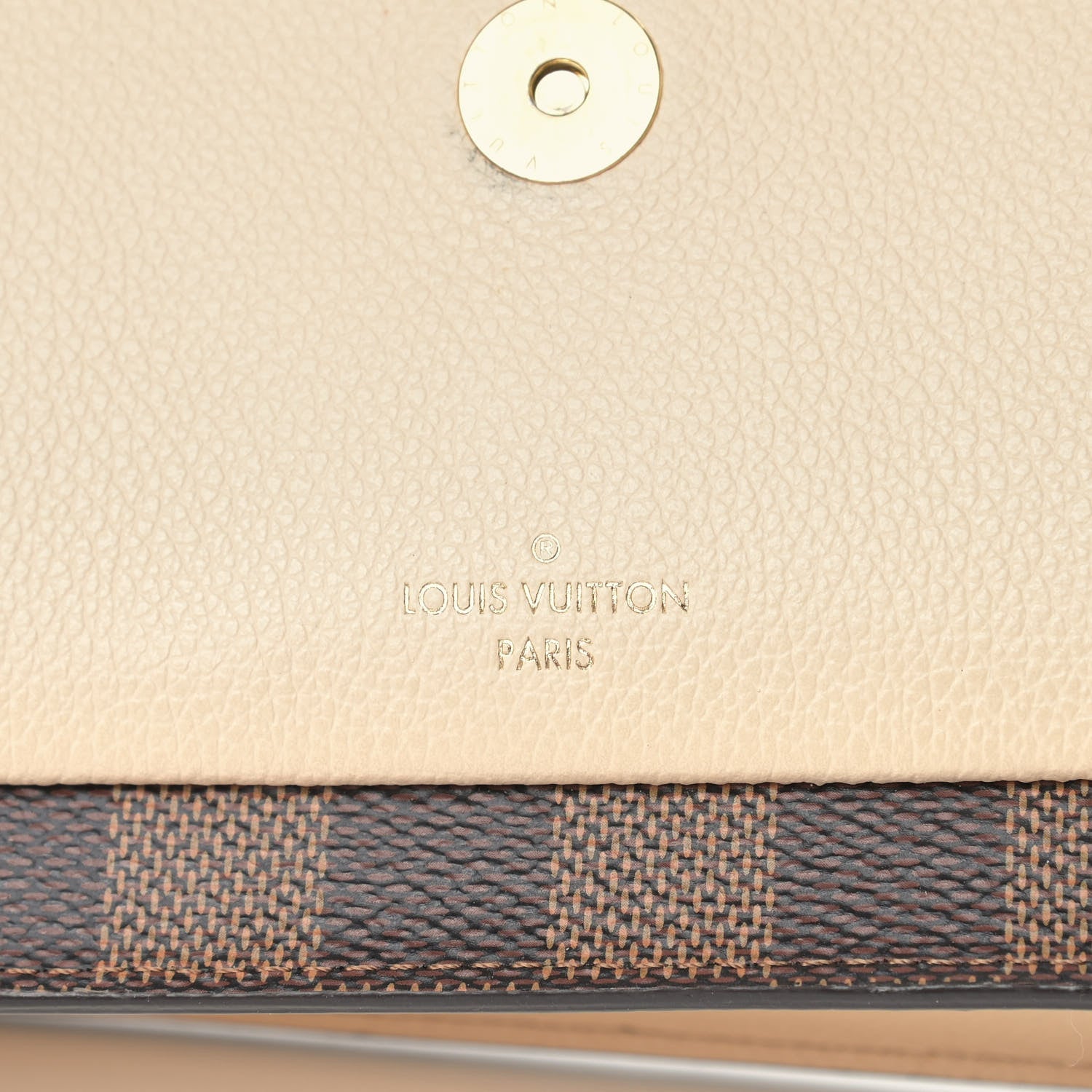 Louis Vuitton Damier Ebene Vavin Chain Wallet Creme 10 of 10