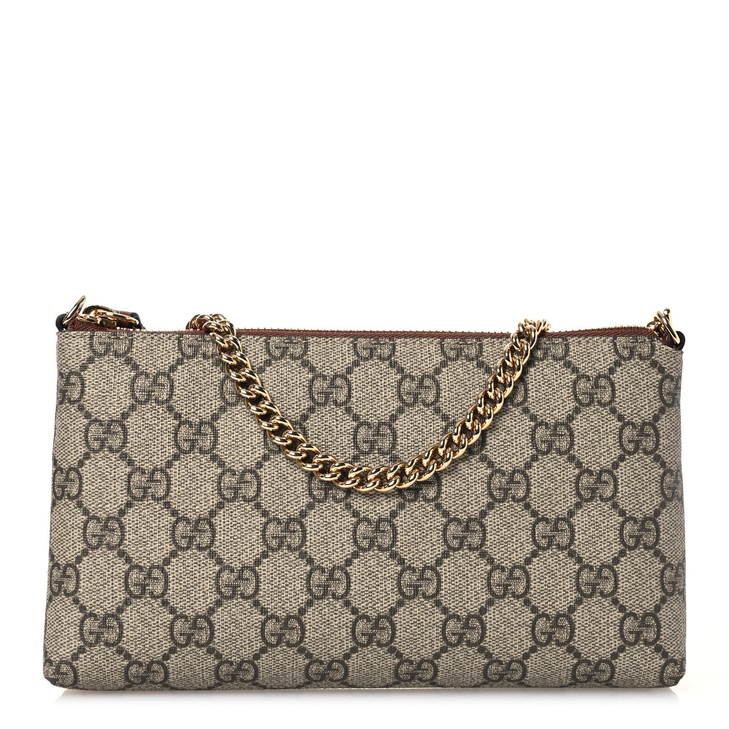 Gucci GG Supreme Monogram Wrist Wallet  Brown 1 of 12