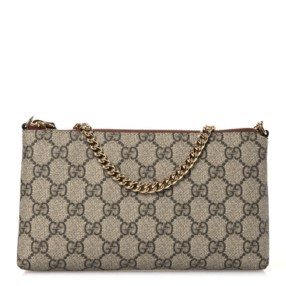 Gucci GG Supreme Monogram Wrist Wallet  Brown 1 of 12
